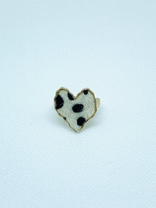 Animal Print Heart Ring