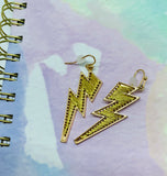 Fine Thread Lightning Bolt Earrings