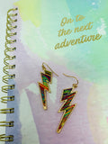 Fine Thread Lightning Bolt Earrings