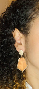 Faux Wood Earrings