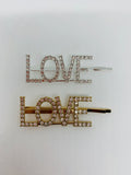 Assorted Rhinestone Crystal World Letters Hair Clips