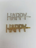 Assorted Rhinestone Crystal World Letters Hair Clips