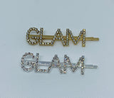 Assorted Rhinestone Crystal World Letters Hair Clips